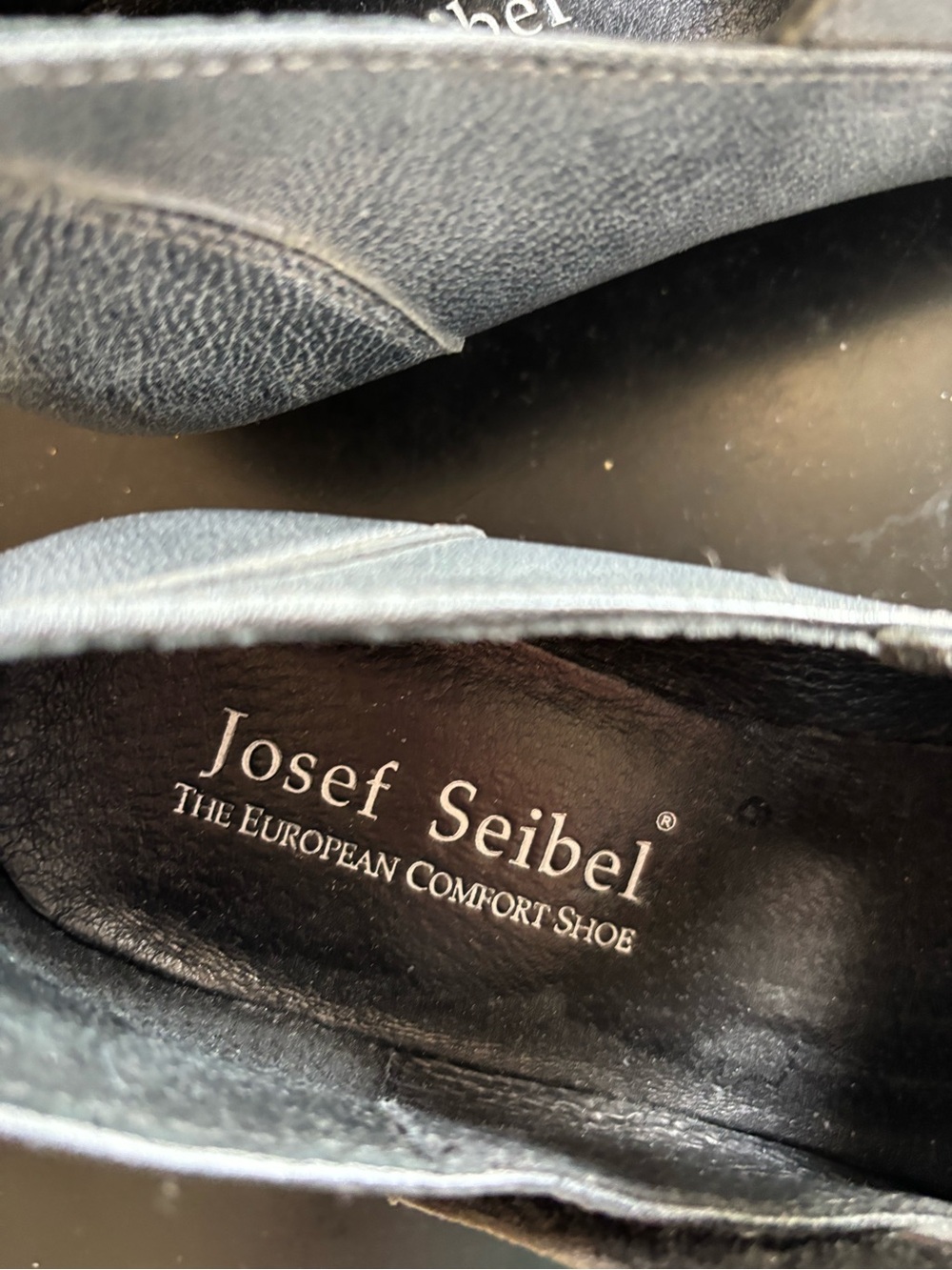 Josef Seibel Women's Gray Leather Wedge Slip-Ons - Picture 6 of 6